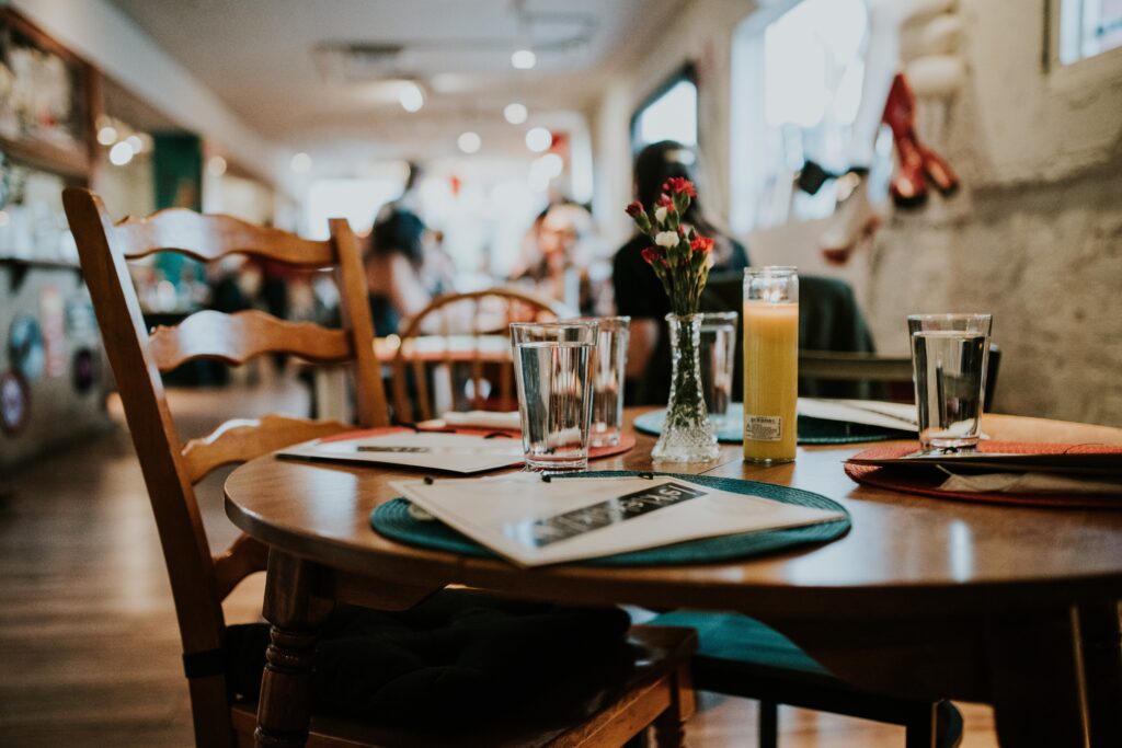 mesa de um restaurante